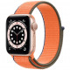 Умные часы Apple Watch Series 6 GPS, 40 мм, корпус из алюминия цвет Золотой, нейлоновый ремешок цвет "Кумкват"
