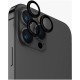 Защитное стекло Uniq OPTIX Camera Lens protector Aluminium для камеры iPhone 15 Pro, цвет Черный (IP6.1P(2023)-ALENSBLK)