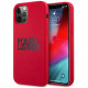 Чехол Karl Lagerfeld Liquid silicone stack logo Hard для iPhone 12/12 Pro, цвет Красный (KLHCP12MSLKLRE)