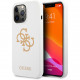 Чехол Guess Liquid silicone 4G Big logo Hard для iPhone 13 Pro, цвет Белый (GUHCP13LLS4GGWH)