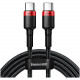 Кабель Baseus Cafule Flash Charging USB - USB Type-C Cable 2 м, цвет Красный/Черный (CATKLF-AL91)