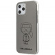 Чехол Karl Lagerfeld PC/TPU Ikonik outlines Metallic eff Hard для iPhone 12/12 Pro, цвет Серебристый (KLHCP12MPCUMIKSL)