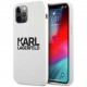 Чехол Karl Lagerfeld Liquid silicone stack logo Hard для iPhone 12/12 Pro, цвет Белый (KLHCP12MSLKLWH)