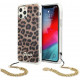 Чехол Guess PC/TPU Leopard Hard + Gold charm для iPhone 12 Pro Max, цвет "Леопард" (GUHCP12LKSLEO)