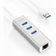 Переходник Anker Aluminum 3-Port USB 3.0 and Ethernet Hub, цвет Серебристый (A7514041)