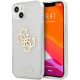 Чехол Guess TPU 4G Big logo Hard Glitter для iPhone 13 Mini, цвет Прозрачный (GUHCP13SPCUGL4GTR)