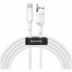 Кабель Baseus Double-ring Huawei quick charge cable USB to USB Type-C 5 A 2 м, цвет Белый (CATSH-C02)