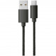 Кабель Dorten USB-C to USB Leather Series 1 м, цвет Черный (DN303800)
