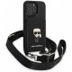 Чехол Karl Lagerfeld Crossbody cardslot PU Saffiano Ikonik metal Hard для iPhone 13 Pro, цвет Черный (KLHCP13LSAIPCK)