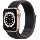 Умные часы Apple Watch Series 6 GPS, 40 мм, корпус из алюминия цвет Золотой, нейлоновый ремешок цвет Черный
