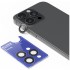 Защитное стекло Blueo Camera Lens SAPPHIRE metal armored 3 шт. (+install) для камеры iPhone 15 Pro Max, цвет Черный (BM7372-15ProMax-BLK)
