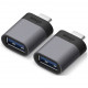 Переходник Elago Mini Aluminum USB-C to USB-A (2 шт.), цвет Темно-серый (EADP-ALUSBC-DG-2P)