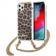 Чехол Guess PC/TPU Leopard Hard + Gold hand chain для iPhone 12 Pro Max, цвет "Леопард" (GUHCP12LKCLEO)