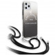 Чехол Karl Lagerfeld Cord collection Hard PC/TPU с ремешком для iPhone 11 Pro, цвет Черный градиент (KLHCN58WOGRBK)