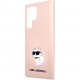 Чехол Karl Lagerfeld Liquid silicone NFT Choupette Hard для Galaxy S24 Ultra, цвет Розовый (KLHCS24LSNCHBCP)
