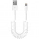 Витой кабель Deppa Spring Cable Sync&Charge Lightning MFI 1.5 м, цвет Белый (72132)