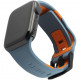 Силиконовый ремешок Urban Armor Gear (UAG) Civilian Silicone Strap для Apple Watch 49/45/44/42 мм, цвет Синий/Оранжевый (19148D115497)