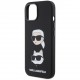 Чехол Karl Lagerfeld Liquid Silicone NFT Karl & Choupette heads Hard для iPhone 15, цвет Черный (KLHCP15SSDHKCNK)