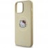 Чехол Hello Kitty PU Leather Kitty Head Hard (MagSafe) для iPhone 15 Pro Max, цвет Золотой (HKHMP15XPGHCKD)