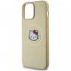Чехол Hello Kitty PU Leather Kitty Head Hard (MagSafe) для iPhone 15 Pro Max, цвет Золотой (HKHMP15XPGHCKD)