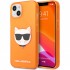 Чехол Karl Lagerfeld TPU FLUO Choupette Hard для iPhone 13 Mini, цвет Оранжевый (KLHCP13SCHTRO)