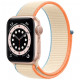 Умные часы Apple Watch Series 6 GPS, 40 мм, корпус из алюминия цвет Золотой, нейлоновый ремешок цвет Кремовый