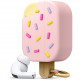 Силиконовый чехол с карабином Elago Ice Cream Silicone Hang case для AirPods Pro, цвет Розовый (EAPP-ICE-LPK)