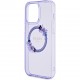 Чехол Guess PC/TPU Flowers Wreath Hard (MagSafe) для iPhone 15 Pro Max, цвет Фиолетовый (GUHMP15XHFWFCU)