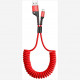 Кабель Baseus Fish-eye Spring Data Cable USB to USB Type-C 2 A 1 м, цвет Красный (CATSR-09)