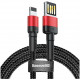 Кабель Baseus Cafule Cable (special edition) USB - Lightning 2.4 A 1 м, цвет Черный/Красный (CALKLF-G91)