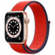 Умные часы Apple Watch Series 6 GPS, 40 мм, корпус из алюминия цвет Золотой, нейлоновый ремешок цвет Красный (PRODUCT)RED