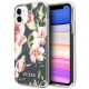 Чехол Guess Flower TPU/PC Hard Shiny N.3 для iPhone 11, цвет Темно-синий (GUHCN61IMLFL03)