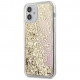 Чехол Guess Liquid Glitter 4G Hard для iPhone 12 mini, цвет Золотой градиент (GUHCP12SLG4GGPIGO)