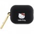 Чехол Hello Kitty Liquid silicone 3D Rubber Kitty Head для AirPods Pro 2, цвет Черный (HKAP23DKHSK)