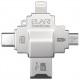 Кардридер Elari SmartCross 5 в 1 (Lightning, USB-C, USB, Micro-USB, Micro-SD card), цвет Серебристый