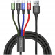 Кабель Baseus Fast 4 в 1 Cable Lightning + Type-C + Micro-USB 2 шт. 1.2 м, цвет Черный (CA1T4-C01)