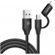 Кабель Baseus Yiven 2-1 Cable Micro USB/Lightning 1 м, цвет Черный (CAMLYW-01)