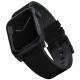 Ремешок Uniq Straden Waterproof Leather/Silicone для Apple Watch 49/45/44/42 мм, цвет Черный (45MM-STRABLK)