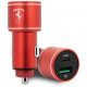 Автомобильное зарядное устройство Ferrari Dual port 36W USB-C PD18 + USB QC3.0 18W, цвет Красный (FEOCCALRE)