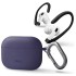 Чехол с карабином Uniq NEXO Liquid silicone + Sports ear hooks для AirPods Pro 2, цвет Фиолетовый (AIRPODSPRO2-NEXOPUR)