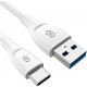 Кабель Syncwire Unbreakcable Type C - USB 3.0 1 м, цвет Белый (SW-TC067)