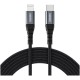 Кабель Choetech Nylon Braided Cable MFi USB-C to Lightning 1.2 м, цвет Темно-серый (IP0039)
