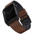 Ремешок Uniq Straden Waterproof Leather/Silicone для Apple Watch 49/45/44/42 мм, цвет Коричневый (45MM-STRABWN)