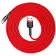 Кабель Baseus Cafule Cable USB - Micro USB 2 A 3 м, цвет Красный (CAMKLF-H09)