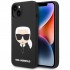 Чехол Karl Lagerfeld Liquid silicone Karl's Head Hard (MagSafe) для iPhone 14 Plus, цвет Черный (KLHMP14MSLKHBK)