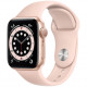 Умные часы Apple Watch Series 6 GPS, 40 мм, корпус из алюминия цвет Золотой, спортивный ремешок цвет "Розовый песок" (MG123RU/A)