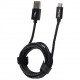 Кабель Dorten Micro USB to USB Leather Series 1 м, цвет Черный (DN128600)