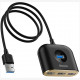 Переходник Baseus Square round 4 в 1 USB HUB Adapter (USB3.0 to USB3.0*1 + USB2.0*3) 1м, цвет Черный (CAHUB-AY01)