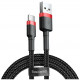 Кабель Baseus Cafule Cable USB - USB Type-C 2 A 3 м, цвет Красный/Черный (CATKLF-U91)
