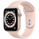 Умные часы Apple Watch Series 6 GPS, 44 мм, корпус из алюминия цвет Золотой, спортивный ремешок цвет "Розовый песок" (M00E3RU/A)